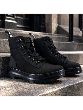 Dr. Martens Women's Size 8 Combs Extra Tough Casual Boot Black Ajax Nylon NEW